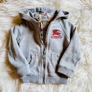 Burberry Embroidered Logo Hoddie, size 6 months